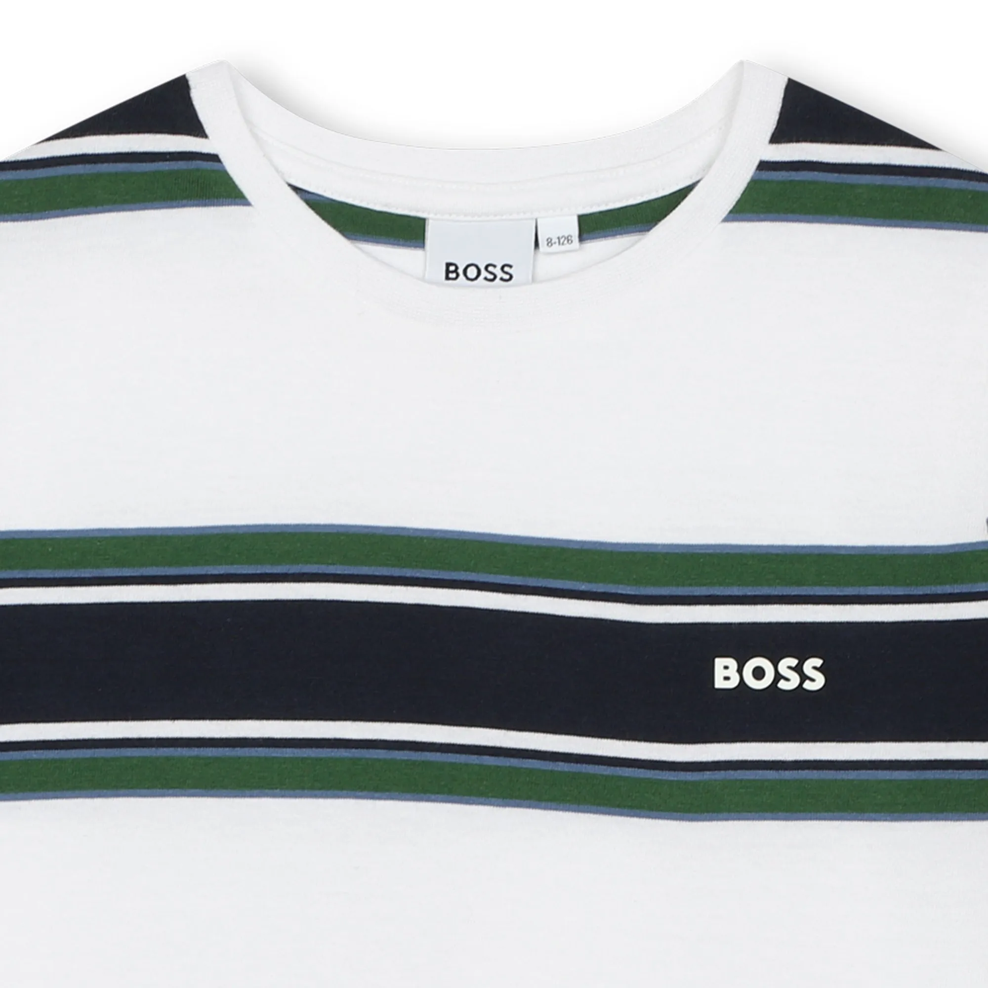 White Striped Logo T-Shirt