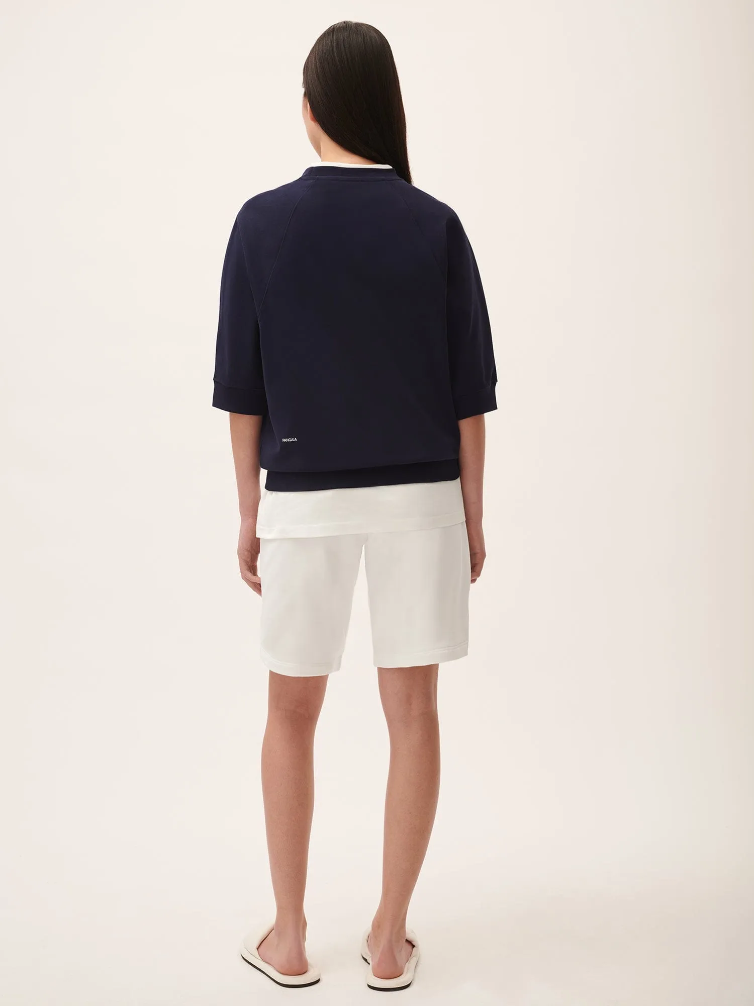 Womens 365 Midweight Long Shorts—off-white
