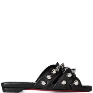 Womens Christian Louboutin Miss Spika Club Flat Slides