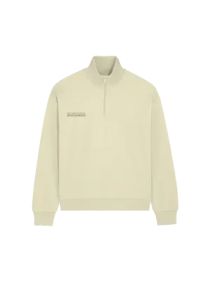 Womens DNA Double Jersey Half Zip Sweatshirt—maitake beige