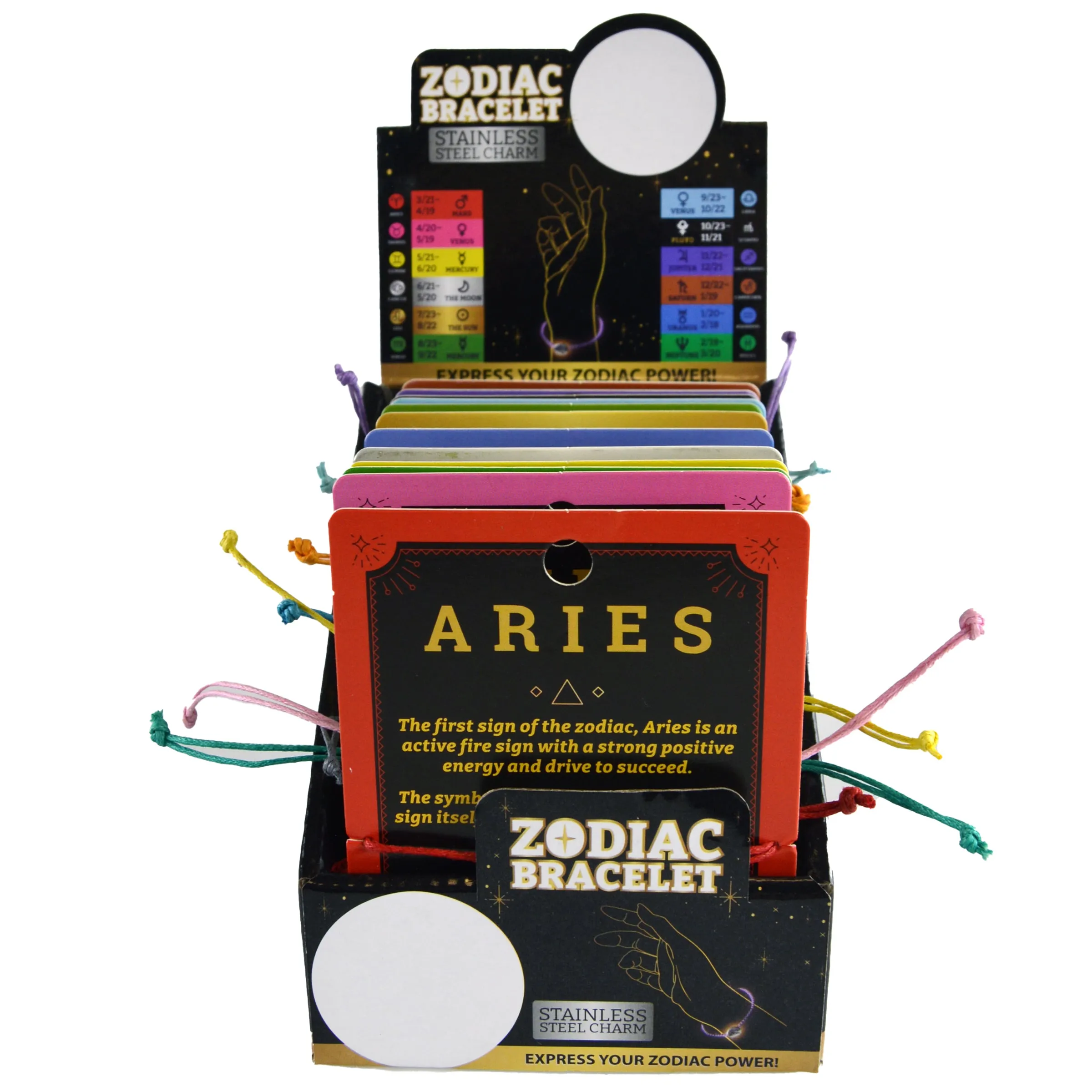 Zodiac Charm Bracelet - 12 Pieces Per Retail Ready Display 22969